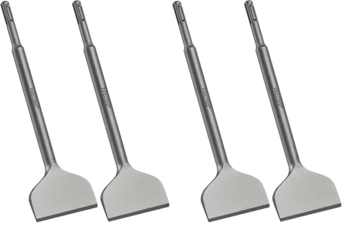 Image of Firecore 2Pcs SDS Plus Chisel 3-inch Wide Cranked Angled Bent Tile Removal Chisel Tool (3 inchX10 inch) FS18310 (Pack of 2)