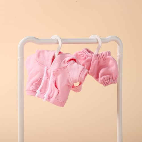 Image of 6.7 Inch Doll Clothes Set, Fun Fashion Doll Hoodies & Pants Cute Practical Costume Accessories for Figure Dressing (Pink)