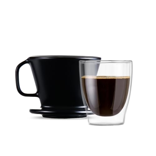 Tchibo Handaufguss Filtergröße 101 Kaffeefilter Handfilter Spülmaschinengeeignet Keramik Schwarz