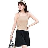 [Teddy] 水着 レディース 体型カバー 3点セット セパレート バッククロスキャミキニ ショートパンツ hys3211 (JP, アルファベット, S, 標準, ベージュ×ブラック)