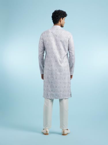 Image of DIWAS BY MANYAVAR Men's Cotton Blend Printed|Sequined Kurta (1pc)