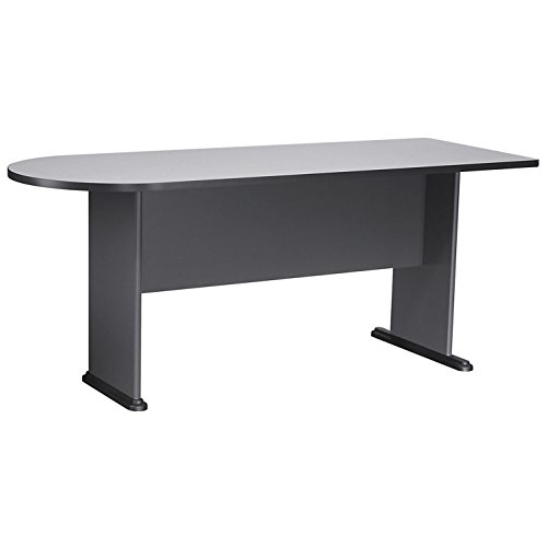 Bush Business Furniture Series A Collection 72W Universal Freestanding Peninsula in White Spectrum