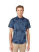 Ben Sherman Men's Exploded Flower Print Shirt, Navy, XX-Large
