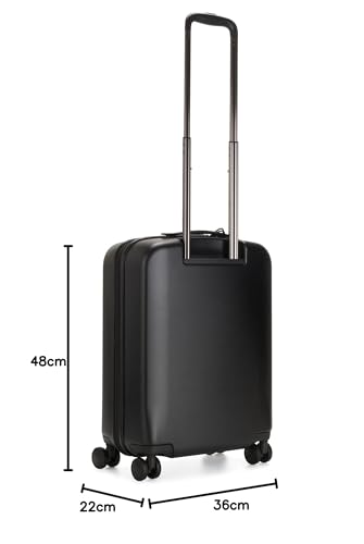 Kipling CURIOSITY S, Maleta de Cabina Rígida con 4 Ruedas 360°, Candado TSA, 55 cm, 44 L, Negro (Black Noir)