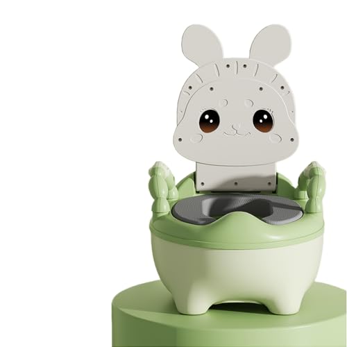 XVVXおまる イレトレーニング イレ 補助便座 取っ手付き 柔らかクッション 引き出し式便槽 お手入れ簡単 滑り止め 飛び散り防止 滑り止め 蓋付き子供用便座 携帯ト (グリーン,(PUシートクッション))