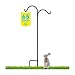 GrayBunny GB-6817D Double Sided Shepherd Hook 65 Inch Heavy Duty 1/2 inch Thick Rust Resistant Steel With Two Hooks, Two Sided Shepherd's Hook, Black Two-Sided Basket Hanger Bird Feeder & Lantern Pole