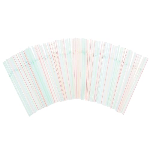 Pitillos plásticos flexibles multicolor 100 pcs 5mm x 18cm miniatura 1