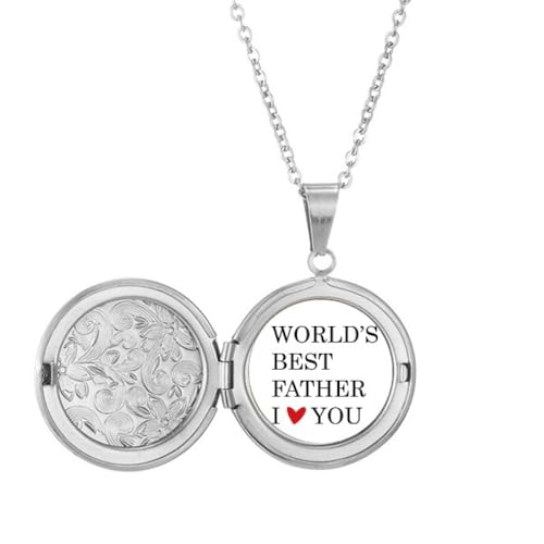 Médaillon avec citation Love You Best Father Dad, idée cadeau anniversaire père