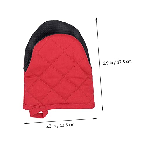Mitaines de cuisine compactes au design de clip de support de plaque rouge