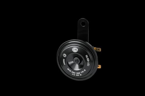 HELLA 012588151 Black 77mm 12V BX Disc Horn Kit (Universal Fit)