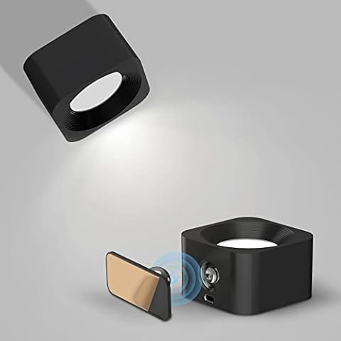 Jowbeam LED Wall Mounted Reading Lights,Wall Sconces,360°Rotate Magentic Ball Dimmable Wall Lights,Cordless Wall Lamp with Rechargeable Battery,3 Brightness Levels,Touch Control Cover