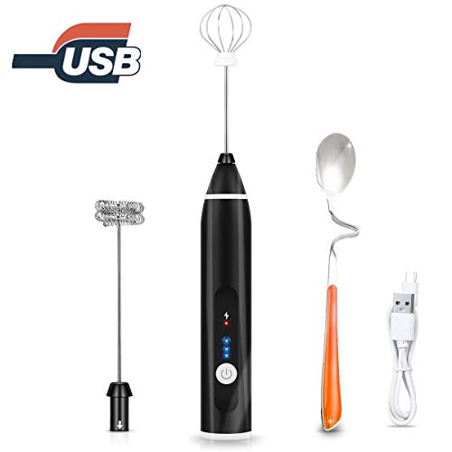 Electric Milk Frother, BEITA Coffee Frother Electric Whisk for Coffee, Latte, Cappuccino, Hot Chocolate, Beating Eggs (USB Rechargeable)