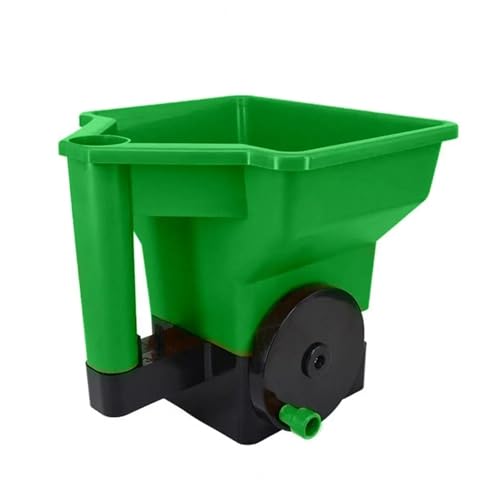 MNEVZX Multifuncionales Plantador Esparcidor Manual de Fertilizantes para césped Verde, Herramienta de plantación de 24 x 23 cm, Capacidad de 3 l(Green)