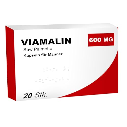 VIAMALIN 600 Milligramm für aktive Männer - Sofort & Standfest - 20 Kapseln hochdosiert & Extra stark im Blister mit Tribulus Terrestris