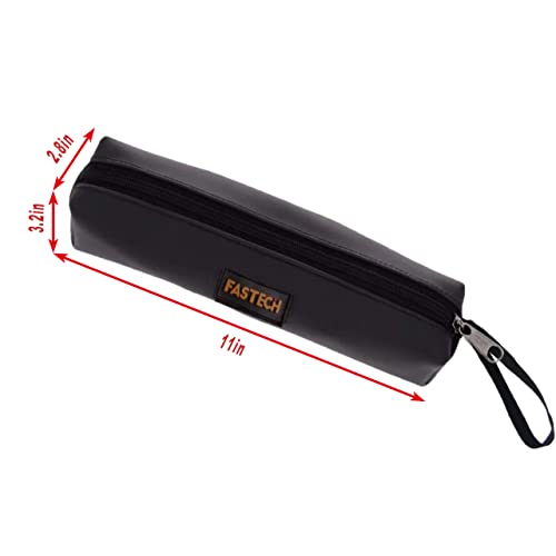 Fastech 1-Pack Zipper Utility Tool Bag, Small Leather Zipper Bags/Multi-Purpose Tool Pouch Tote Bags Storage Organizer For Screwdrivers, Pliers, Nut Drivers Gifts To Men/Women #TOP1