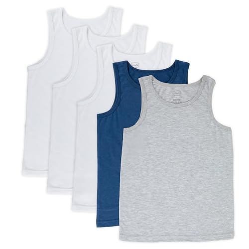 TRIMFIT Basics Boys' 5 Pack Color A-Shirt Tank Top Undershirts
