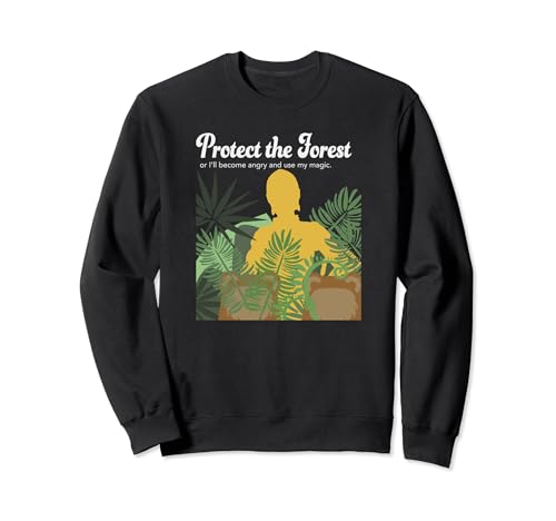 Sweatshirt Star Wars Earth Day C-3PO silhouette de forêt éco-responsable pour adulte