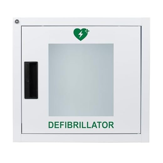 Medx5 (Actualizado a 2020) Cabina de pared metalica para todo tipo de desfibriladores DEA, sin alarma, para uso en interiores, fabricada en Italia.