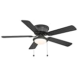 Hugger 52 Inch LED Indoor Black Ceiling Fan AL383LEDBK