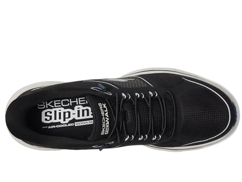 Skechers Men's Go Walk Glide Step 2.0 Zalor Hands Free Slip-Ins Sneaker, Black/White, 14