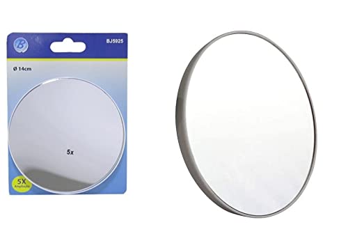 Espelho Banheiro Com Ventosa Barba Aumenta 5x