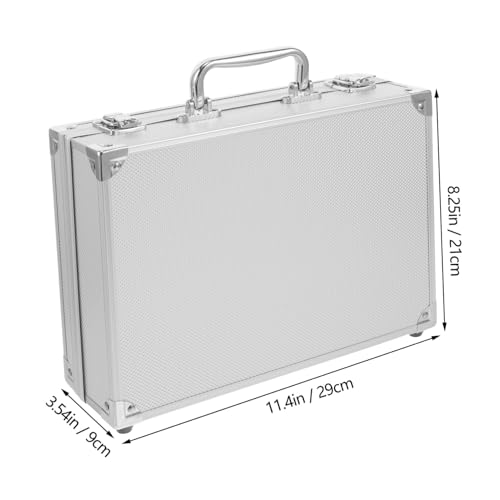Portable Aluminum Alloy Tool Box with Sponge Lining Versatile Briefcase for Office Home Stylish Storage for Instruments Documents Lightweight Easy to Carry2