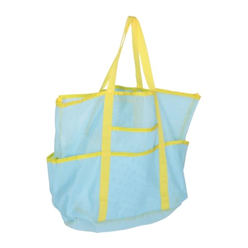 Portable Mesh Beach Bag Multi-Functional Travel Organizer for Swim Gear Lightweight Handheld Tote with Holes for Pool Beach and Shower Essentials