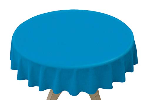 Manteles desechables de plástico (12 unidades, 84 pulgadas redondas)