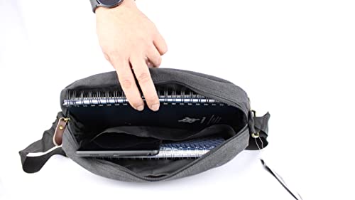 Bolsa de Lona Unissex Keuven de Ombro (Preto)