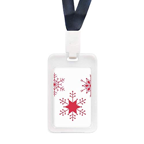 Étui carte de crédit transparent rouge avec motifs de flocons de neige pour protection