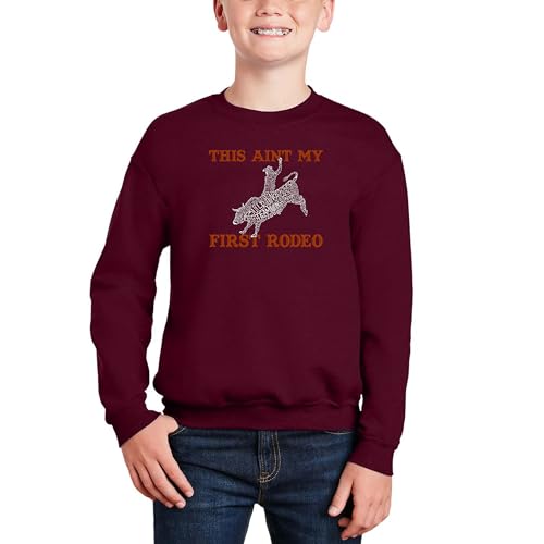 This Aint My First Rodeo - Boy's Word Art Crewneck Sweatshirt