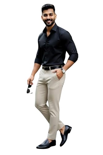 Image of Men's Formal Shirt and Trouser Combo Set | Slim Fit Stylish Office Wear | Premium Cotton Blend Shirt Pant Set for Men | Top & Bottom Clothing Set
