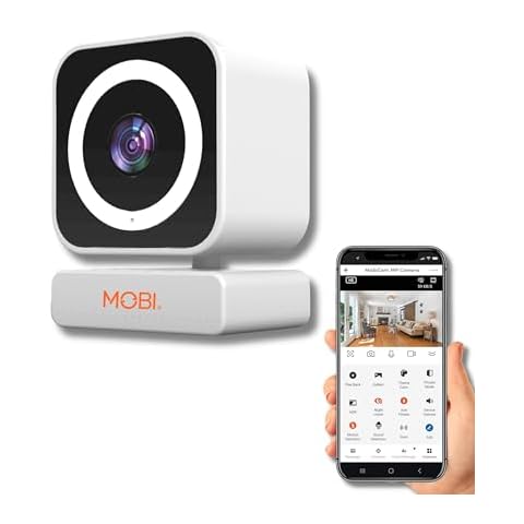 MOBI MobiCam MP Smart 3 Megapixels Camera with 2-Way Audio, Quick 30-Second Setup, Dual-Band Wi-Fi (2.4 & 5.0 GHz), and BLE Connectivity Cover