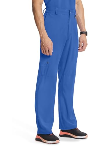 Cherokee Infinity Men Scrub Pants, 6 Pockets, Tapered Leg with Zip Fly Front and Inside Functional Drawstring Cargo - CK200A