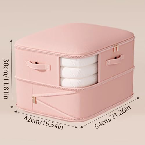Bolsa de ropa que ahorra espacio con diseño de 2 capas para almohadas 3