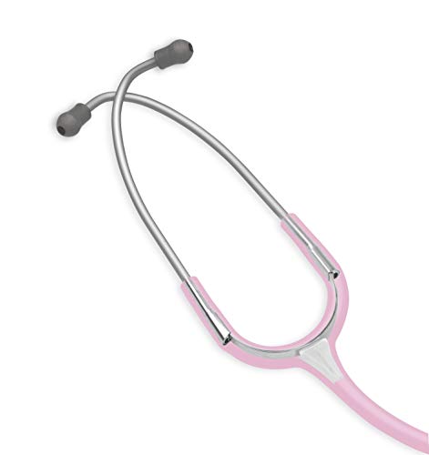 Image of ADC Adscope Lite 619 Ultra Lightweight Clinician Stethoscope with Tuneable AFD Technology, 31 inch Length, Rose Quartz