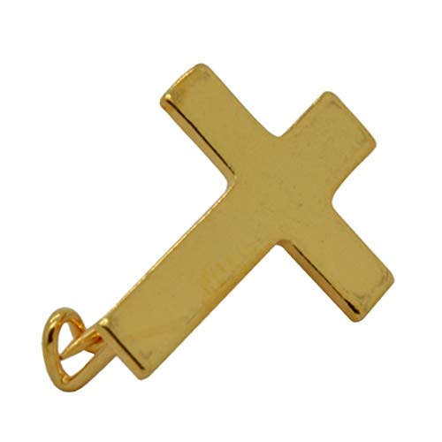 Junker Kirchenbedarf Pin's Croix dorée 2cm - Broche, Croix de Clergyman, pour prêtre, Communion, Confirmation Cover