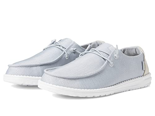 Image of HEYDUDE Women's Wendy Glitter Smoke Quartz Size 5 | Women's Shoes | Women's Slip On Shoes | Comfortable & Light-Weight