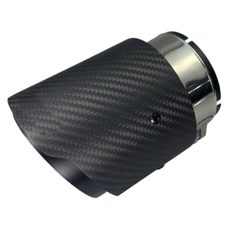 Embouts d'échappement universels en carbone mat 89mm entrée silencieux tuyau voiture noir