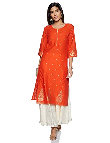 Image of Rangriti Blue Straight Kurta for Women