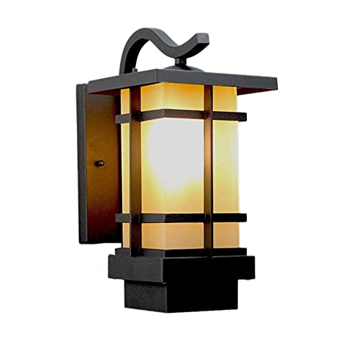 Applique murale extérieure de sécurité moderne en aluminium avec abat-jour en verre