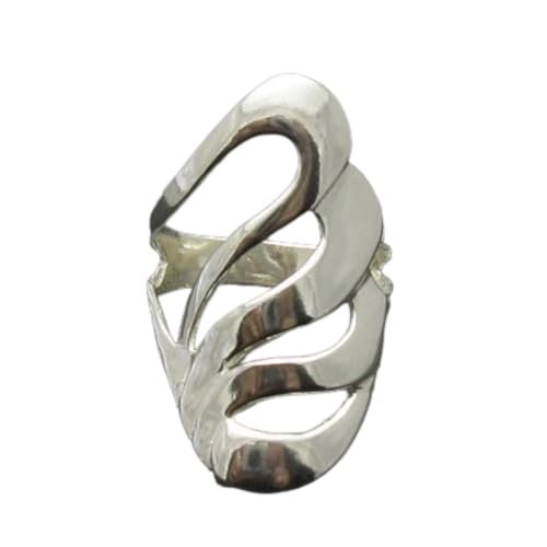 Bague en argent sterling 925 large et faite à la main pour homme et femme