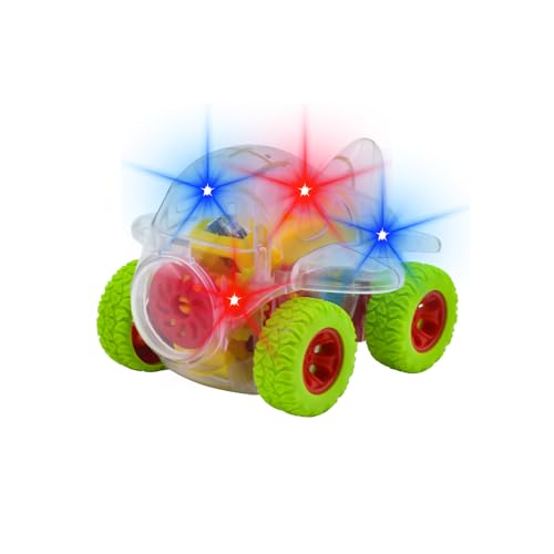 Image of WISHKEY Plastic Gear Airplane Toy for Kids, Push and Go Toy Airplane with Lights, Friction Powered Vehicle Toy for Kids, Unique Gear Design, Multicolor, 3+ Years (Pack of 1)