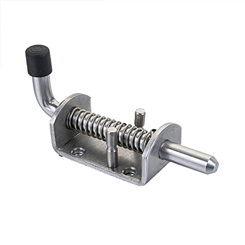 2 Pack Heavy Duty Stainless Steel Spring Loaded Barrel Bolt Latch Lock,Latch Pin For Door Shed Gate Or Tailgate Trailer Garage #TOP1