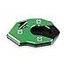 CNC Motorcycle Side Stand Enlarge Kickstand Plate Enlarger Compatible with NINJA650 Ninja H2 SX Z650 Z900 Z900RS/ Cafe 2017-2023 Z900 SE 2020-2023 Z650RS 2021-2023 Ninja H2 SX SE VERSYS-X300 ABS Green