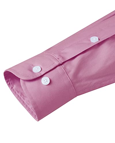 Image of Alimens & Gentle Mens Solid Oxford Shirt Long Sleeve Dress Shirt Work Casual Button Down Shirts with Pocket
