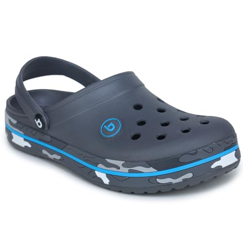 Image of KOBURG Lite Men's Super Stylish Clogs | Casual Walking Clogs | Sandals with Adjustable Back Strap for Men | Comfortable & Light Weight | Stylish & Anti-Skid | Waterproof | Gents /Boys KF-414