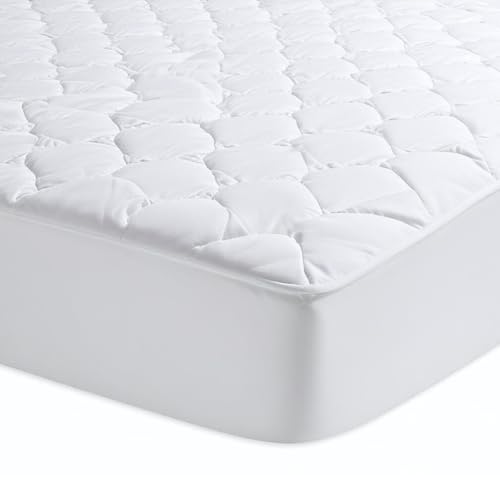 CASTUWORLD Protector Colchón Impermeable, Funda Colchón, Cubre Colchón Acolchado Transpirable Extra, Antiácaros, Hipoalergénico, Ajustable, 100% Microfibra 100% Poliuretano (135x190/200x25)