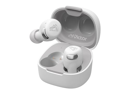 Victor ワイヤレスイヤホン ホワイト 充電ケース付き ワイヤレスイヤホン ホワイト 充電ケース付き - メルカリ
