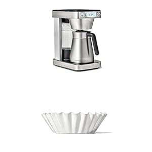 Bundle of OXO Brew 12-Cup Coffee Maker With Podless Single-Serve Function,Silver + OXO Brew Commercial Basket Style Large Coffee Filters